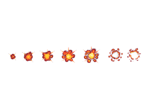 Bomb explosion animation sprite, bomb explosion sequence, cartoon bomb blast sequence, Bomb explosion sequence for game, bomb blast animation frames, explosion effect png