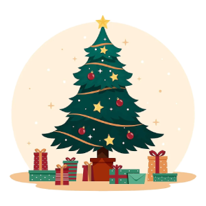 Christmas tree with gifts, Vintage christmas tree, Transparent christmas tree
