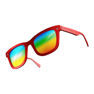 Trendy Red sunglasses with coloured glass, Red sunglasses png, Red sunglasses transparent