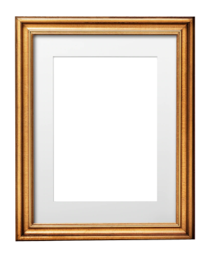 Classic gold frame png, Classic golden frame mockup, Gold photo frame png, Classic photo frame png