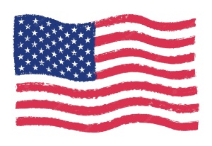 Hand drawn American flag png, American flag drawing, usa flag icon png