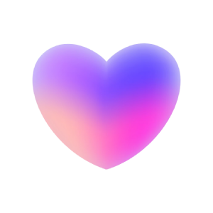 Gradient heart icon, heart silhouette, colourful heart png, colour heart, gradient heart shape