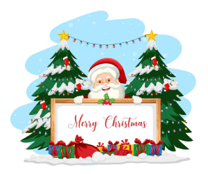 funny santa illustration, Christmas cartoon, christmas banner, christmas frame, christmas greetings, christmas celebration