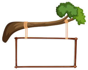 Jungle frame png, wooden board template, Cartoon jungle frame png, wood border, jungle tree png, hanging board png, forest frame png, wild nature, Jungle wooden frame png