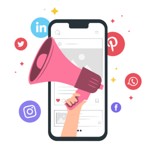 Mobile marketing png, online marketing illustration, online marketing png image, vector internet marketing, influencing marketing, social media marketing png, social marketing
