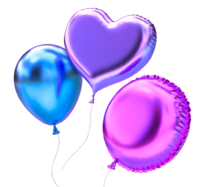 Realistic party balloons png, 3d birthday balloons png, balloon background transparent, realistic heart balloons, high resolution 3d balloons, Instagram balloons