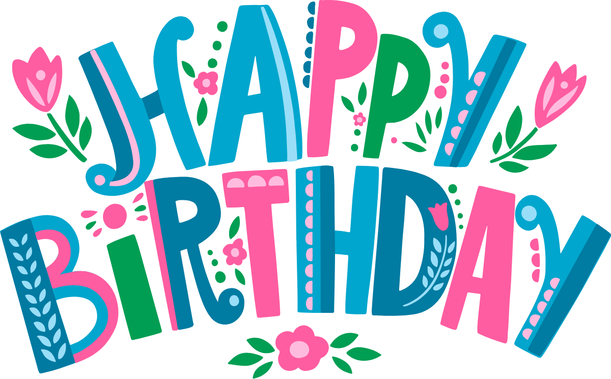 Floral happy birthday lettering, colourful birthday wish text, colorful happy birthday text, happy birthday lettering, colourful birthday wish text png, birthday wish png, birthday text png, happy birthday illustration, happy birthday flowers