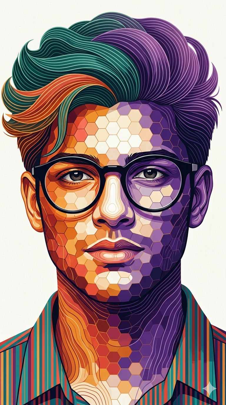 Geometric Mosaic Art Portrait – Nano Banana Prompt Copy Paste 2026