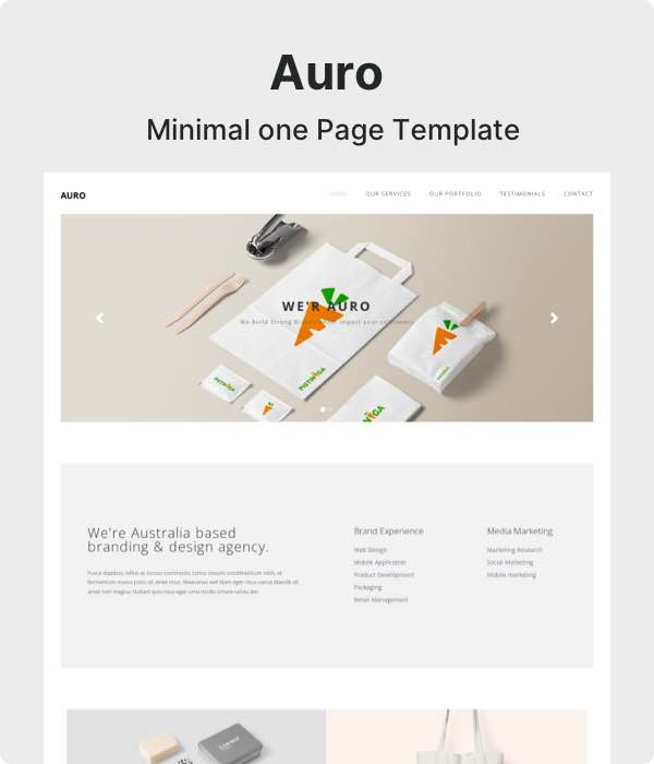 Auro – Bootstrap Agency Template